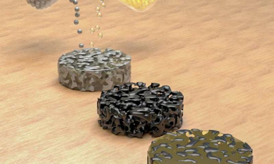 Researchers have created an epoxy-graphene foam compound that is tough and conductive without adding significant weight. (Rouzbeh Shahsavari Group)