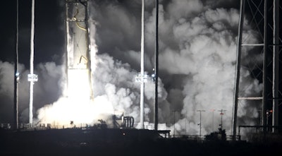Northrop Grumman Antares rocket lifts off from the launch pad at NASA's Wallops Flight Facility in Wallops Island, Va., Saturday, Nov. 17, 2018. Image credit: AP Photo/Steve Helber