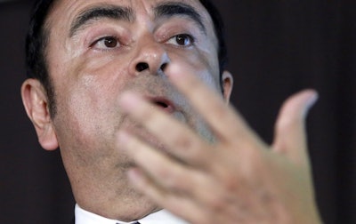 In this May 12, 2016, file photo, head of Nissan Motor Co. Carlos Ghosn answers a question during their joint press conference in Yokohama, near Tokyo. Image credit: AP Photo/Eugene Hoshiko, File