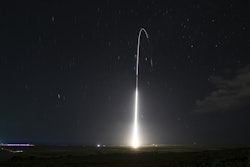 This Monday, Dec. 10, 2018 photo provided by the U.S. Missile Defense Agency (MDA) shows the launch of the U.S. military's land-based Aegis missile defense testing system, that later intercepted an intermediate range ballistic missile, from the Pacific Missile Range Facility on the island of Kauai in Hawaii. Image credit: Mark Wright/Missile Defense Agency via AP