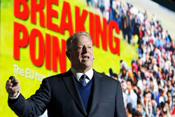 Former U.S vice president and climate activist Al Gore makes a speech on acting for climate to participants in a U.N. climate summit that is to work out ways of keeping global warming in check, in Katowice, Poland, Wednesday, Dec. 12, 2018. Image credit: AP Photo/Czarek Sokolowski