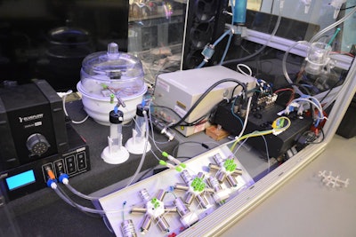 Thanks to a National Science Foundation grant, NYU Tandon School of Engineering students built the world's first artificially intelligent microreactor. The equipment allows scientists to study reactions using just a few drops of fluid instead of perhaps 100 liters of chemicals, thereby preventing chemical waste and saving considerable energy. (NYU Tandon)