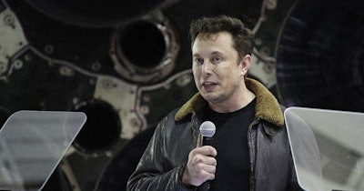 In this Sept. 17, 2018 file photo, SpaceX founder and chief executive Elon Musk speaks at an event to announce the name of the person who would be the first private passenger on a trip around the moon, in Hawthorne, Calif. Image credit: AP Photo/Chris Carlson, File
