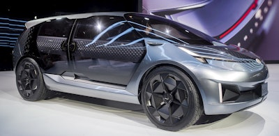 The GAC Entranze concept electric vehicle is unveiled at the North American International Auto Show, Monday, Jan. 14, 2019, in Detroit, Mich. Image credit: AP Photo/Tony Ding