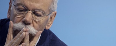 Daimler CEO Dieter Zetsche attends the annual press conference in Stuttgart, Germany, Wednesday, Feb.6, 2019. (Marijan Murat/dpa via AP)