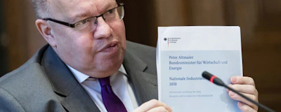 German Economy Minister Peter Altmaier presents the 'National Industry Strategy 2030,' measures to secure the economic and technological leadership of Germany and the European Union in Berlin, Germany, Tuesday, Feb.5, 2019. (Bernd von Jutrczenka/dpa via AP)
