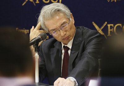 Junichiro Hironaka, Chief defense lawyer of former Nissan chairman Carlos Ghosn speaks during a press conference in Tokyo, Monday, March 4, 2019. Image credit: AP Photo/Koji Sasahara