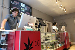 In this Wednesday, March 6, 2019 photo, Korbin Osborn, left, works as a cannabis adviser at a medical marijuana dispensary in Santa Fe, N.M. Image credit: AP Photo/Morgan Lee