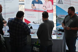 In this March 7, 2019, file photo visitors to the Pittsburgh veterans job fair meet with recruiters at Heinz Field in Pittsburgh. Image credit: AP Photo/Keith Srakocic, File