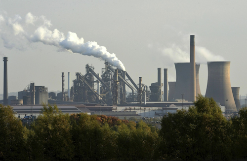 This Oct. 20, 2015 file photo shows the Scunthorpe steel plant, now owned by British Steel, in Scunthorpe, England. Image credit: Anna Gowthorpe/PA via AP, File