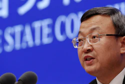Chinese Vice Minister of Commerce Wang Shouwen speaks during a press conference about China-U.S. Trade issues at the State Council Information Office in Beijing, Sunday, June 2, 2019. Image credit: AP Photo/Andy Wong