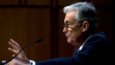 In this Nov. 13, 2019 file photo, Federal Reserve Board Chair Jerome Powell testifies on the economic outlook, on Capitol Hill in Washington.
