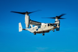 The maiden flight of the first CMV-22B Osprey took place in Amarillo, Texas. Test pilots verified product requirements and airworthiness for the U.S. Navy.