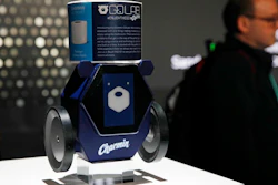 The Charmin RollBot is on display during a Procter & Gamble news conference before CES International, Sunday, Jan. 5, 2020, in Las Vegas.