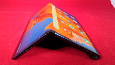 In this Feb. 18, 2020 photo, a view of the latest version of Chinese tech company Huawei’s folding smartphone, the Mate Xs, on display, at a press preview in London.