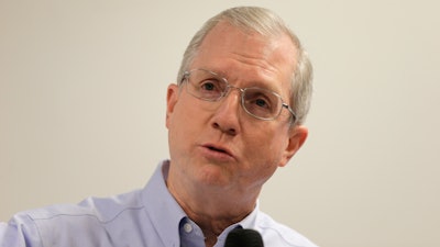 In a Sept. 21, 2016 file photo, Kevin Marsh, CEO of SCANA Corp., speaks to the media at the V.C. Summer Nuclear Station near Jenkinsville, S.C.