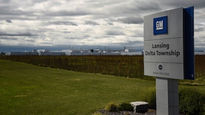 This Sept. 15, 2019 file photo shows the General Motors Lansing Delta Township plant in Lansing, MI.