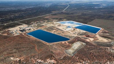 This April 11, 2015, photo provided by EcoFlight shows the White Mesa Uranium Mill near Blanding in southeastern Utah. The Trump administration is asking Congress for $1.5 billion over 10 years to build up a U.S. uranium stockpile, saying it wants to break an over-reliance on foreign uranium that undermines U.S. energy security. The White Mesa facility is one of the sites where production could be ramped up under the proposal.