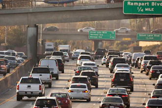 his Dec. 12, 2018, file photo shows traffic on the Hollywood Freeway in Los Angeles.