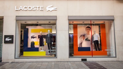 Lacoste store in Les Rues Basses, Geneva's most famous shopping district.