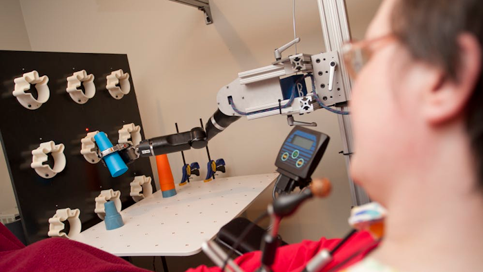 Brain-machine interfaces can transform brain signals into commands for robotic arms.