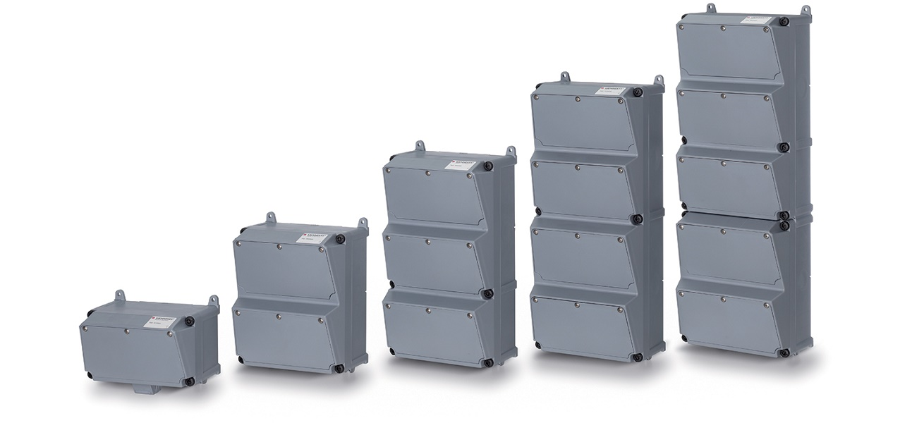 The AMAXX line consists of high performance non-metallic enclosures that can hold different combinations of disconnects and receptacles.