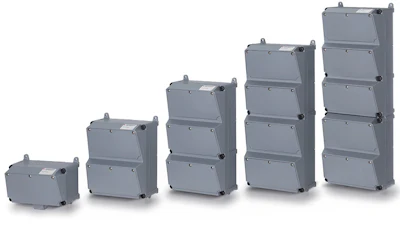 The AMAXX line consists of high performance non-metallic enclosures that can hold different combinations of disconnects and receptacles.