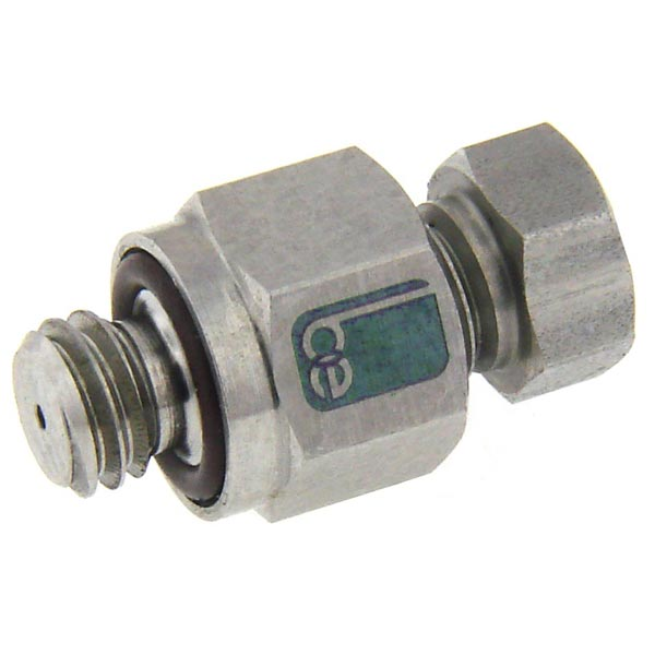 The MCB-32-303 compression fitting from Beswick is designed to fit 1/32-inch OD metal or hard plastic tubing