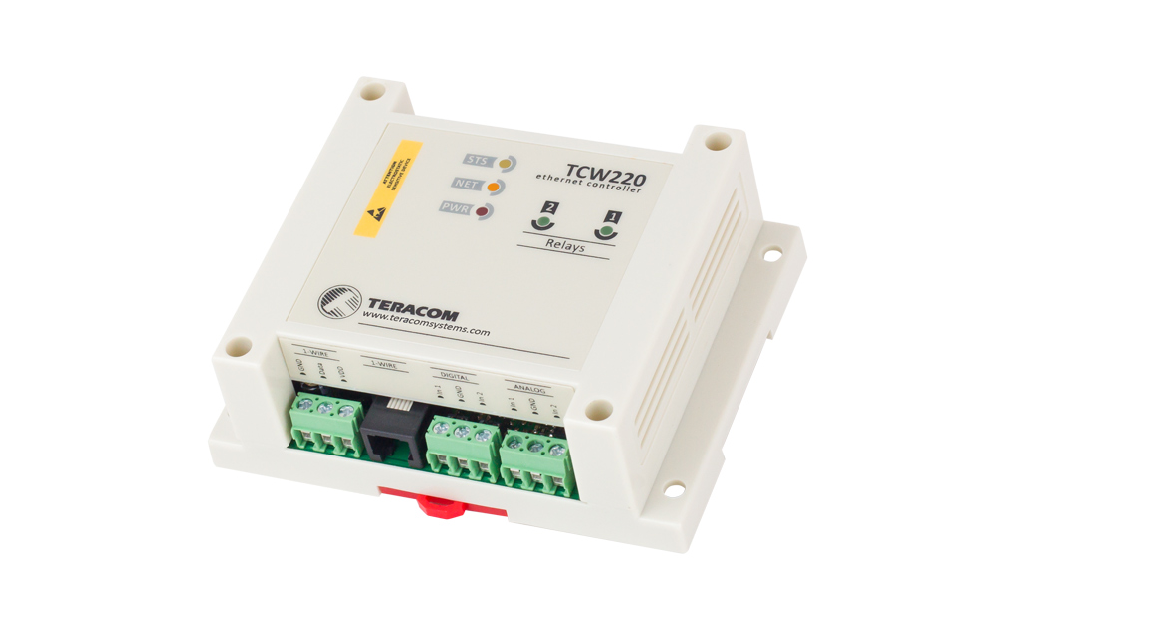 The Teracom TCW220 Ethernet Data Logger for remote automation and industrial controls.
