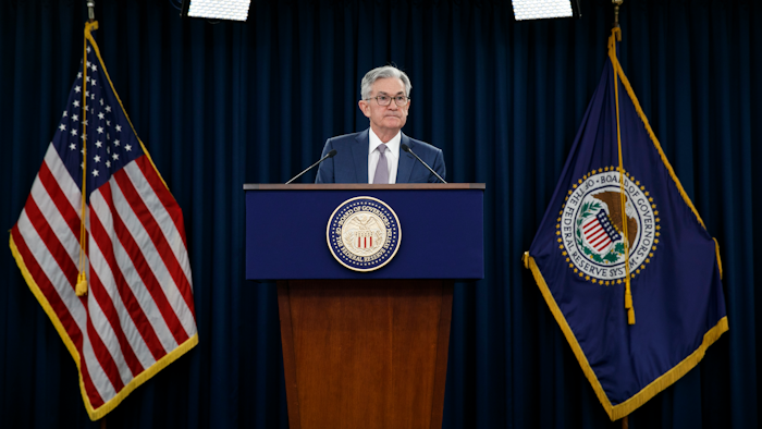 In this March 3 photo, Federal Reserve Chair Jerome Powell speaks during a news conference to discuss an announcement from the Federal Open Market Committee, in Washington.