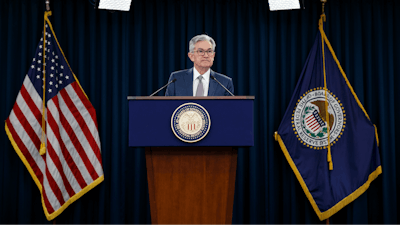 In this March 3 photo, Federal Reserve Chair Jerome Powell speaks during a news conference to discuss an announcement from the Federal Open Market Committee, in Washington.