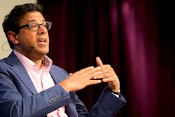 Doctor and author Atul Gawande discusses the state of public health at a JFK Jr. Forum at Harvard University, March 2018.