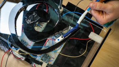Researchers used existing magnet localization methods, which work very much like GPS, to develop a computer model that predicts the robot's location.