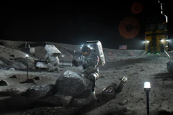 NASA illustration depicting Artemis astronauts on the Moon, April 2020.