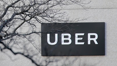 An Uber office is seen in Secaucus, N.J.
