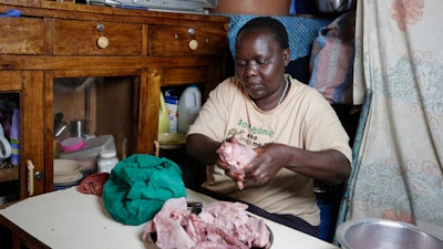 Margaret Awino, 54, who lost her job after 15 years as a cleaner for a charity.