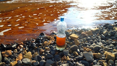 This handout photo provided by Vasiliy Ryabinin is thought to show oil spill.