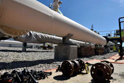 The east leg of the Enbridge Line 5 pipeline near St. Ignace, Mich.