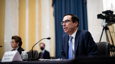 Treasury Secretary Steven Mnuchin during a Senate Small Business and Entrepreneurship hearing, June 10, 2020, on Capitol Hill.