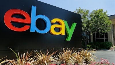 Signage at eBay headquarters in San Jose, Calif.