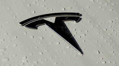 Tesla logo in Salt Lake City.