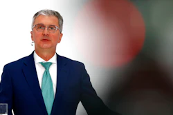 In this Thursday, March 15, 2018 file photo, Rupert Stadler, CEO of German car producer Audi, briefs the media during the annual press conference in Ingolstadt, Germany.