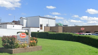 A Google Maps street view of Tyson Foods' meat plant in Springdale, Arkansas.