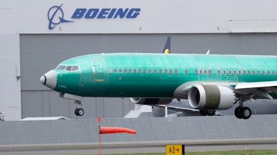 A Boeing 737 MAX 8 airplane.