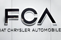 Fiat Chrysler Automobiles FCA logo is shown at the North American International Auto Show in Detroit.
