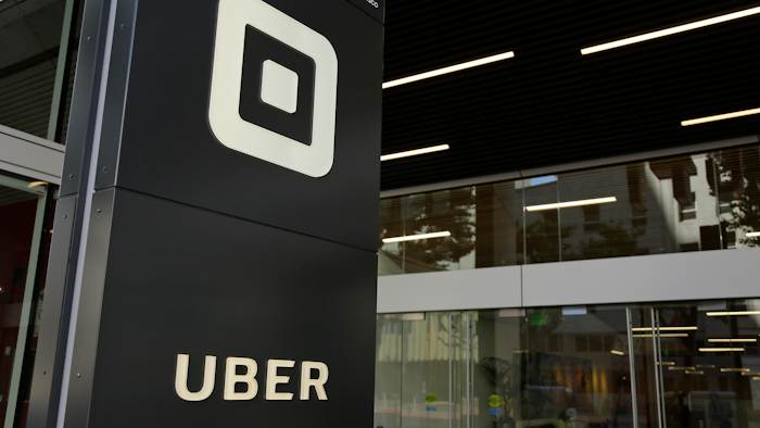 Entrance to Uber offices in San Francisco.