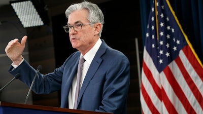 In this March 3 file photo, Federal Reserve Chair Jerome Powell speaks during a news conference to discuss an announcement from the Federal Open Market Committee, in Washington.