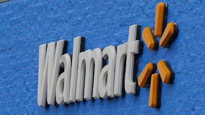 Signage is pictured at a Walmart store in Oklahoma City.