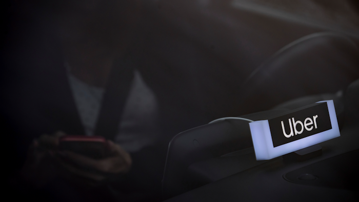 Uber driver's vehicle.