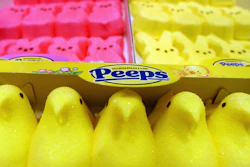 In this 2003 file photo, boxes of Marshmallow Peeps are lined up at the Just Born factory in Bethlehem, PA.
